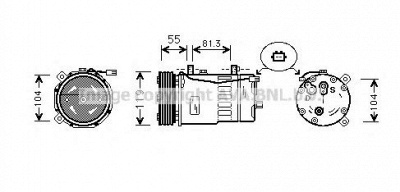 AVA QUALITY COOLING aiak001 -  Компрессор, кондиционер